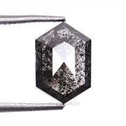 1.32 CT, 8.2 X 5.5 MM | Salt And Pepper Hexagon Cut Diamond - Minimal Carbon