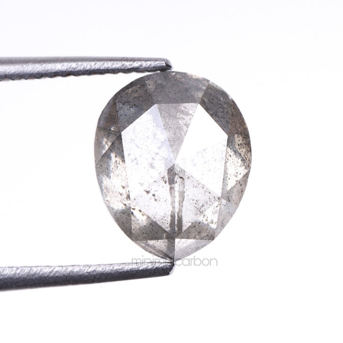 1.73 CT, 7.5 X 6.3 MM | Salt And Pepper Pear Cut Diamond