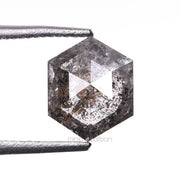 0.97 CT, 6.8 X 5.5 MM | Salt And Pepper Diamond | Hexagon Cut Diamond - Minimal Carbon