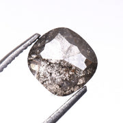 1.22 CT, 6.0 X 5.6 MM | Salt And Pepper Diamond | Cushion Cut Diamond - Minimal Carbon