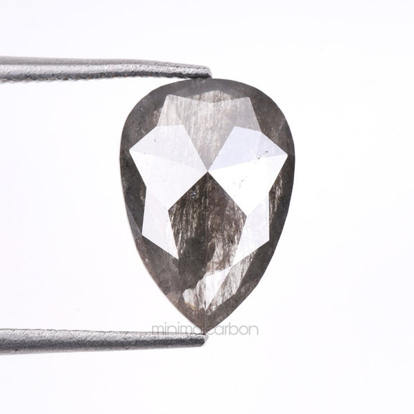 1.52 CT, 10.5 X 7.3 MM | Salt And Pepper Pear Cut Diamond