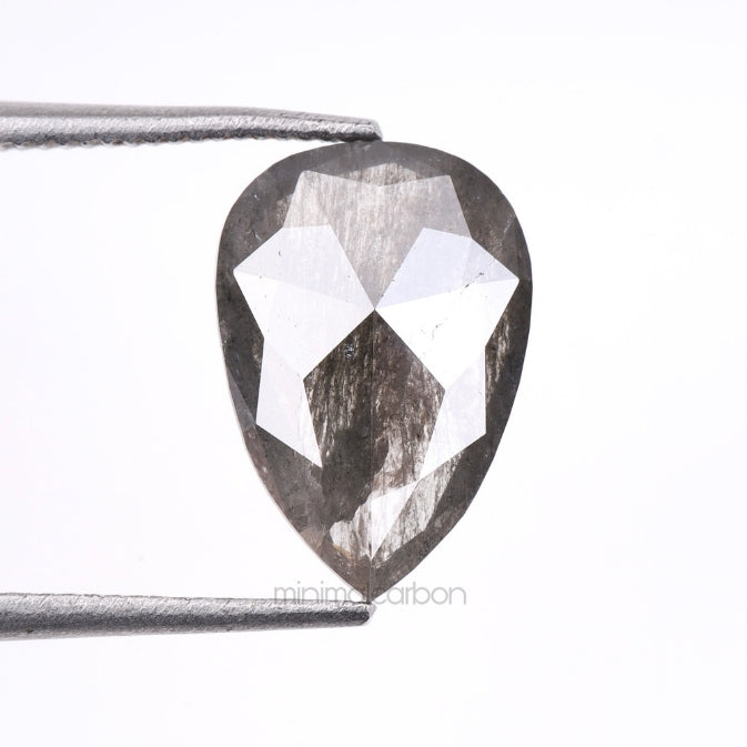 1.52 CT, 10.5 X 7.3 MM | Salt And Pepper Pear Cut Diamond