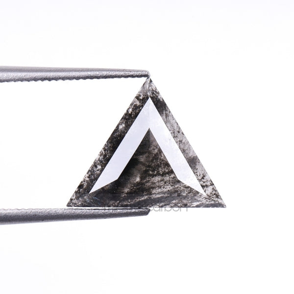 1.79 CT, 11.6 X 11.1 MM | Salt And Pepper Triangle Cut Diamond