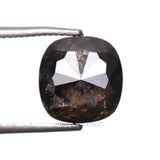 2.57 CT, 7.1 X 6.9 MM | Salt And Pepper Cushion Cut Diamond