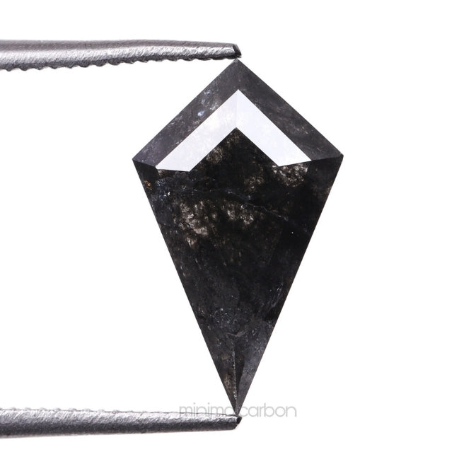 1.97 CT, 12.0 X 7.2 MM | Salt And Pepper Kite Cut Diamond - Minimal Carbon