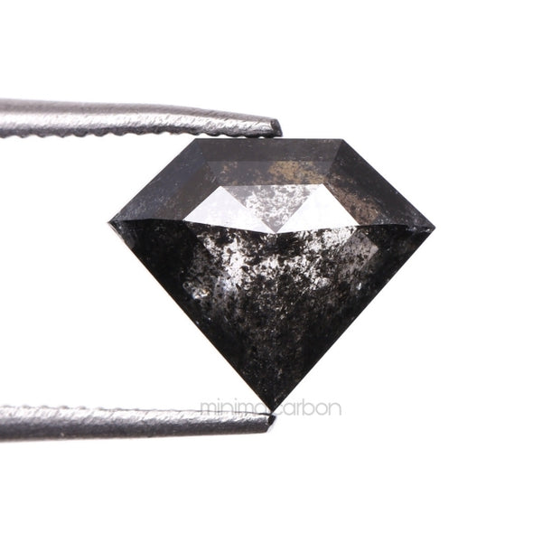 1.38 CT, 8.5 X 7.1 MM | Salt And Pepper Pentagon Cut Diamond