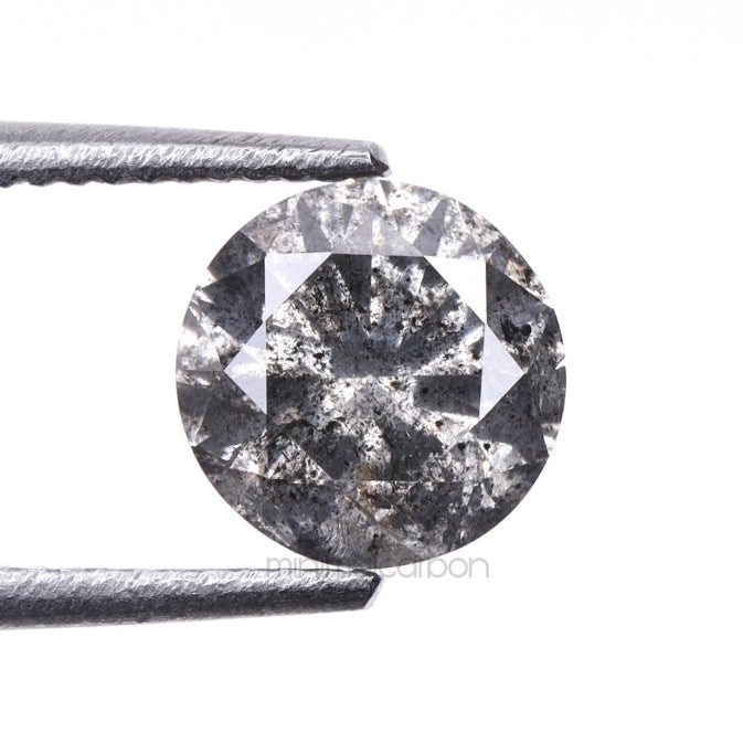 0.66 CT, 5.4 MM | Salt And Pepper Round Brilliant Cut Diamond