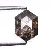 1.05 CT, 6.9 X 5.0 MM | Salt And Pepper Diamond | Hexagon Cut Diamond - Minimal Carbon