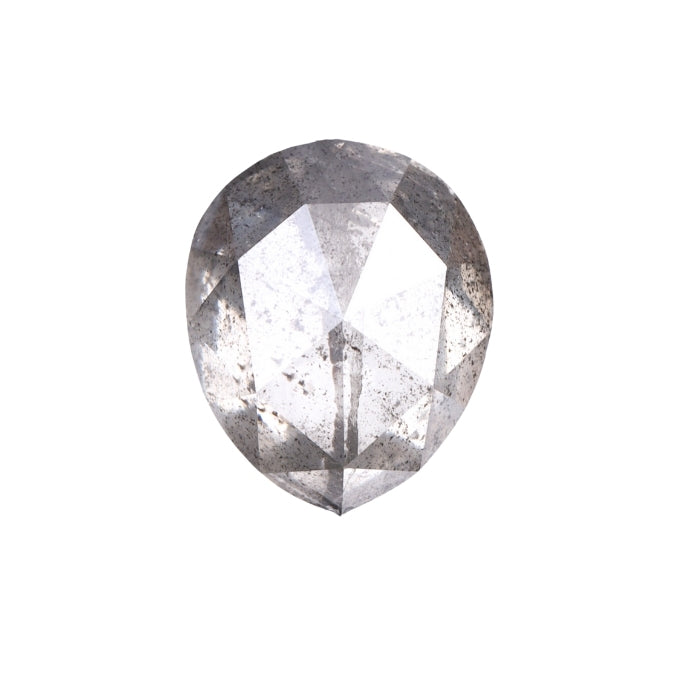 1.73 CT, 7.5 X 6.3 MM | Salt And Pepper Pear Cut Diamond