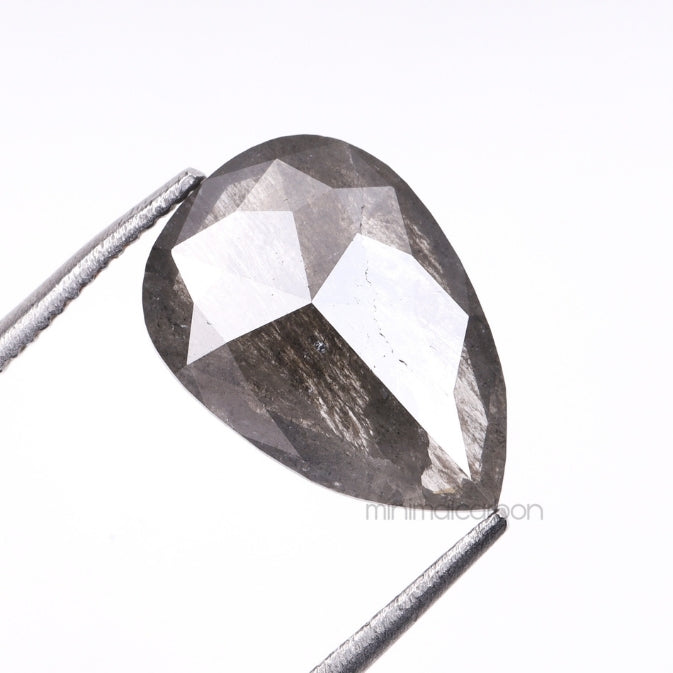 1.52 CT, 10.5 X 7.3 MM | Salt And Pepper Pear Cut Diamond