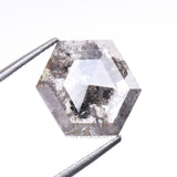 1.81 CT, 10.0 X 8.0 MM | Salt And Pepper Hexagon Cut Diamond