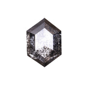 Salt And Pepper Hexagon Cut Diamond