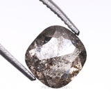 1.22 CT, 6.0 X 5.6 MM | Salt And Pepper Diamond | Cushion Cut Diamond - Minimal Carbon