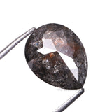 2.67 CT, 9.6 X 7.4 MM | Salt And Pepper Pear Cut Diamond