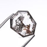 1.61 CT, 9.5 X 8.3 MM | Salt And Pepper Shield Cut Diamond