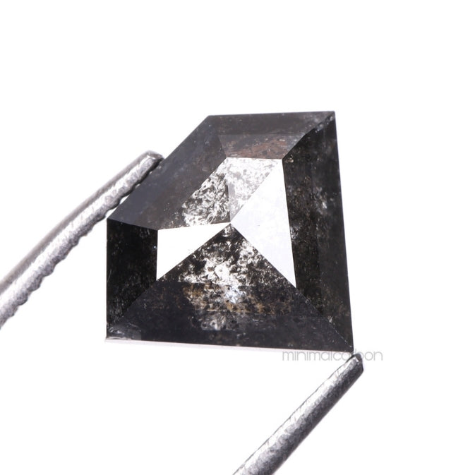 1.38 CT, 8.5 X 7.1 MM | Salt And Pepper Pentagon Cut Diamond