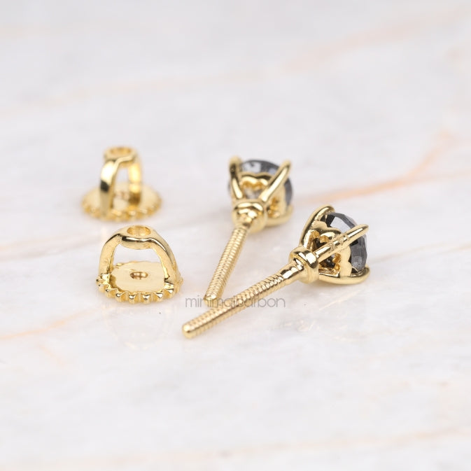 Claw Prong Stud Earrings