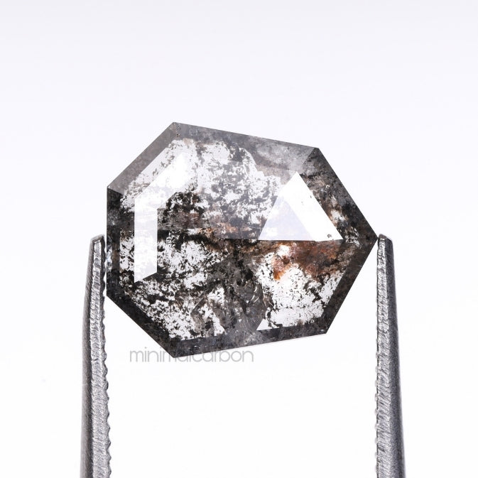 1.61 CT, 9.5 X 8.3 MM | Salt And Pepper Shield Cut Diamond