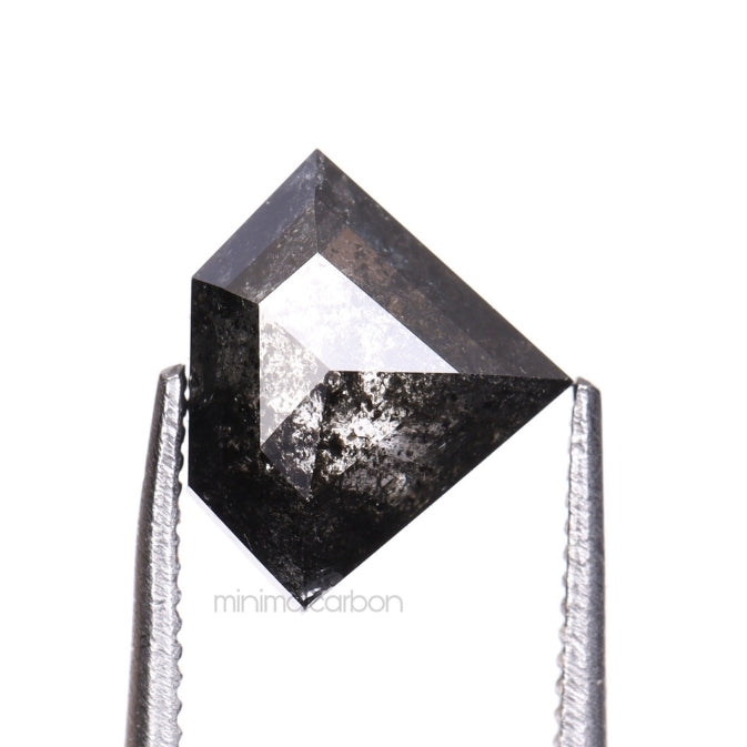 1.38 CT, 8.5 X 7.1 MM | Salt And Pepper Pentagon Cut Diamond