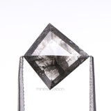 1.97 CT, 9.9 X 9.8 MM | Salt And Pepper Kite Cut Diamond - Minimal Carbon