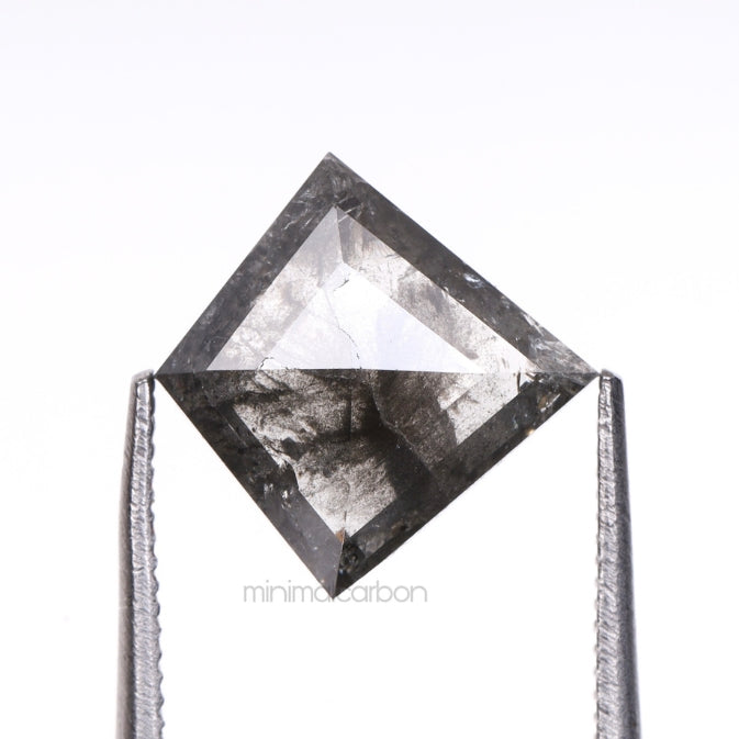 1.97 CT, 9.9 X 9.8 MM | Salt And Pepper Kite Cut Diamond - Minimal Carbon