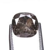 1.22 CT, 6.0 X 5.6 MM | Salt And Pepper Diamond | Cushion Cut Diamond - Minimal Carbon