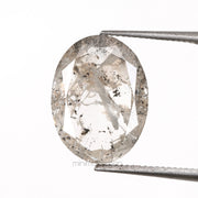 2.85 CT, 11.1 X 8.3 MM | Salt And Pepper Oval Cut Diamond - Minimal Carbon
