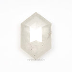 2.65 CT, 11.9 X 7.7 MM | Salt And Pepper Hexagon Cut Diamond - Minimal Carbon