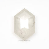 2.65 CT, 11.9 X 7.7 MM | Salt And Pepper Hexagon Cut Diamond - Minimal Carbon