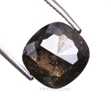 2.57 CT, 7.1 X 6.9 MM | Salt And Pepper Cushion Cut Diamond