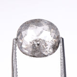 1.30 CT, 6.7 X 5.9 MM | Salt And Pepper Oval Cut Diamond - Minimal Carbon