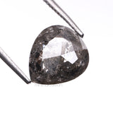 1.56 CT, 7.7 X 6.7 MM | Salt And Pepper Pear Cut Diamond