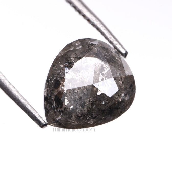 1.56 CT, 7.7 X 6.7 MM | Salt And Pepper Pear Cut Diamond