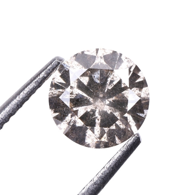 0.51 CT, 5.2 MM | Salt And Pepper Round Brilliant Cut Diamond