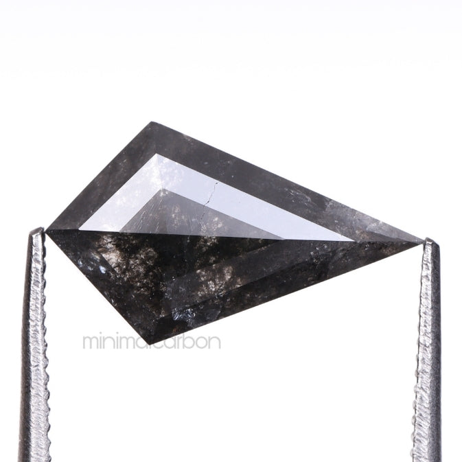 1.97 CT, 12.0 X 7.2 MM | Salt And Pepper Kite Cut Diamond - Minimal Carbon