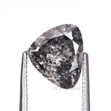 1.21 CT, 7.2 X 6.3 MM | Salt And Pepper Pear Cut Diamond - Minimal Carbon
