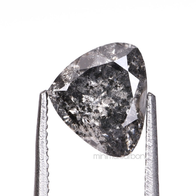 1.21 CT, 7.2 X 6.3 MM | Salt And Pepper Pear Cut Diamond - Minimal Carbon