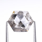 1.81 CT, 10.0 X 8.0 MM | Salt And Pepper Hexagon Cut Diamond
