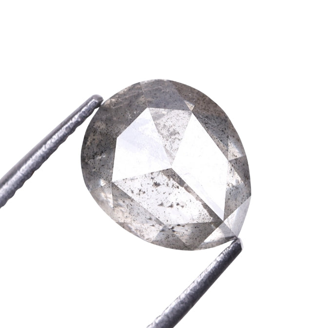 1.73 CT, 7.5 X 6.3 MM | Salt And Pepper Pear Cut Diamond