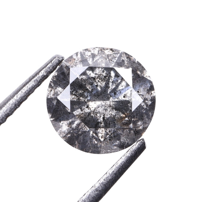 0.66 CT, 5.4 MM | Salt And Pepper Round Brilliant Cut Diamond