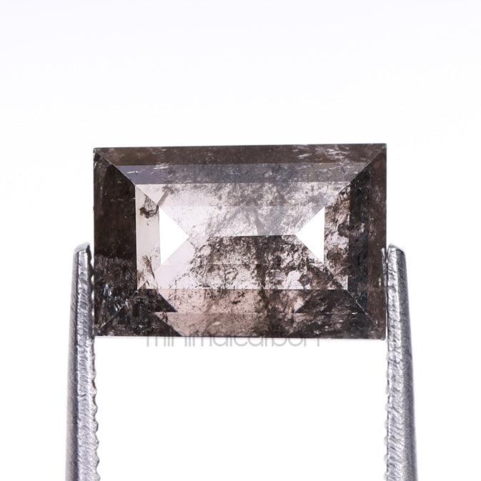 1.57 CT, 8.5 X 5.7 MM | Salt And Pepper Baguette Cut Diamond