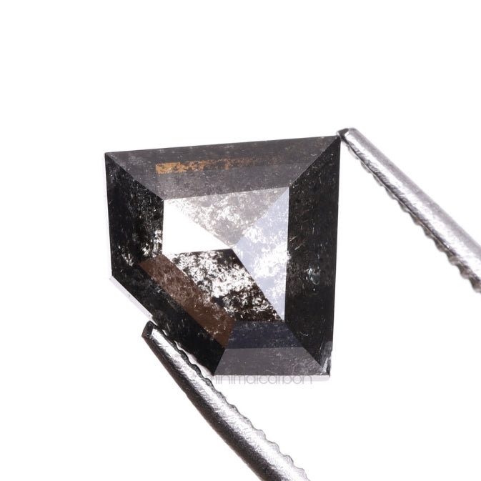 1.38 CT, 8.5 X 7.1 MM | Salt And Pepper Pentagon Cut Diamond