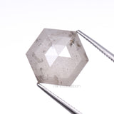 3.35 CT, 10.5 X 9.0 MM | Salt And Pepper Hexagon Cut Diamond