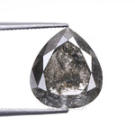 Load image into Gallery viewer, 3.34 CT, 10.4 X 9.2 MM | Salt And Pepper Pear Cut Diamond
