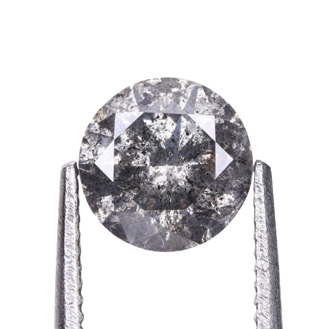 0.66 CT, 5.4 MM | Salt And Pepper Round Brilliant Cut Diamond