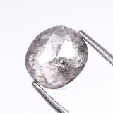 1.30 CT, 6.7 X 5.9 MM | Salt And Pepper Oval Cut Diamond - Minimal Carbon