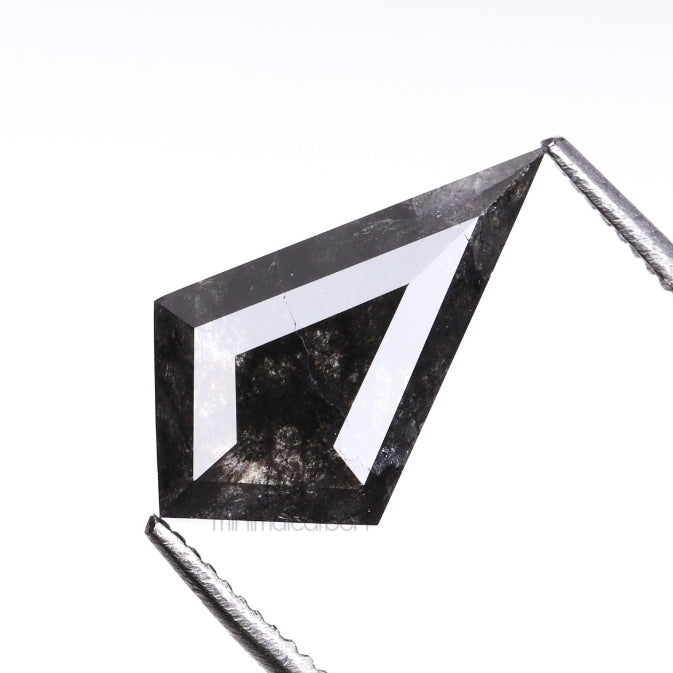 1.97 CT, 12.0 X 7.2 MM | Salt And Pepper Kite Cut Diamond - Minimal Carbon