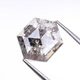1.81 CT, 10.0 X 8.0 MM | Salt And Pepper Hexagon Cut Diamond