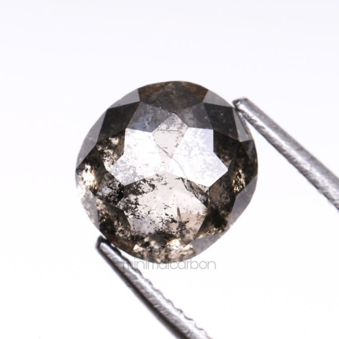 1.48 CT, 6.2 X 5.8 MM | Salt And Pepper Cushion Cut Diamond