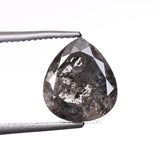 1.56 CT, 7.7 X 6.7 MM | Salt And Pepper Pear Cut Diamond